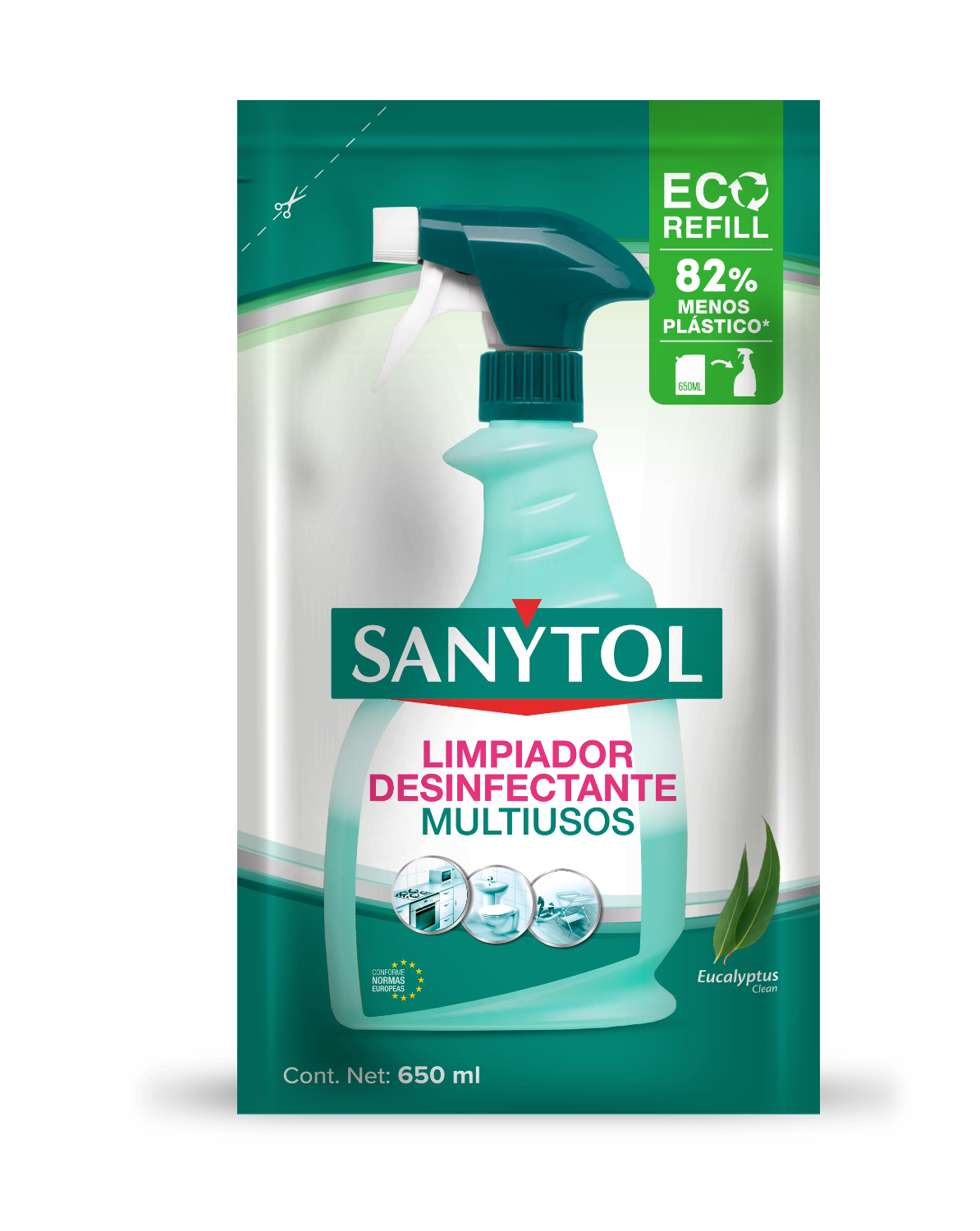 Eco refill Desinfectante multiusos - Eucalipto - Sanytol
